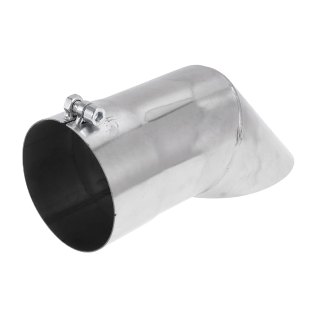 Punta de escape de acero inoxidable T304 de 3.5" ID, 9.1" de largo, tono plateado