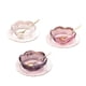 thumbnail image 1 of Juego de cuencos de cristal pequeños para aperitivos, salsas, kétchup y postres Platos para sushi y salsas en color rosa flor de cerezo, 1 of 5