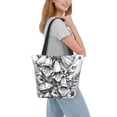 thumbnail image 2 of Fotbe Monochrome Botanical Illustration Bolsa de Playa con Estampado, Bolsa de Hombro, Bolsa de Mano Espaciosa, Bolsa de Viaje Ligera, Bolsa de Compras Versátil, 2 of 6