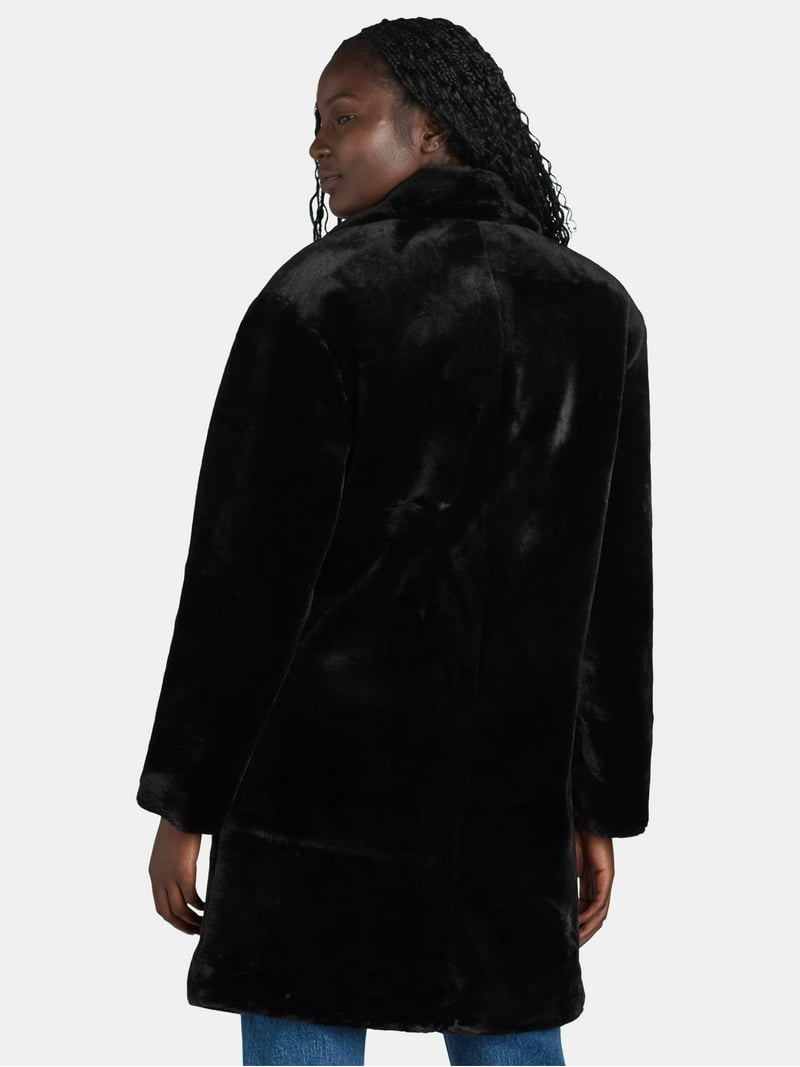 Madden NYC Women's Faux Fur Coat, Midweight, Sizes XXS-XXL