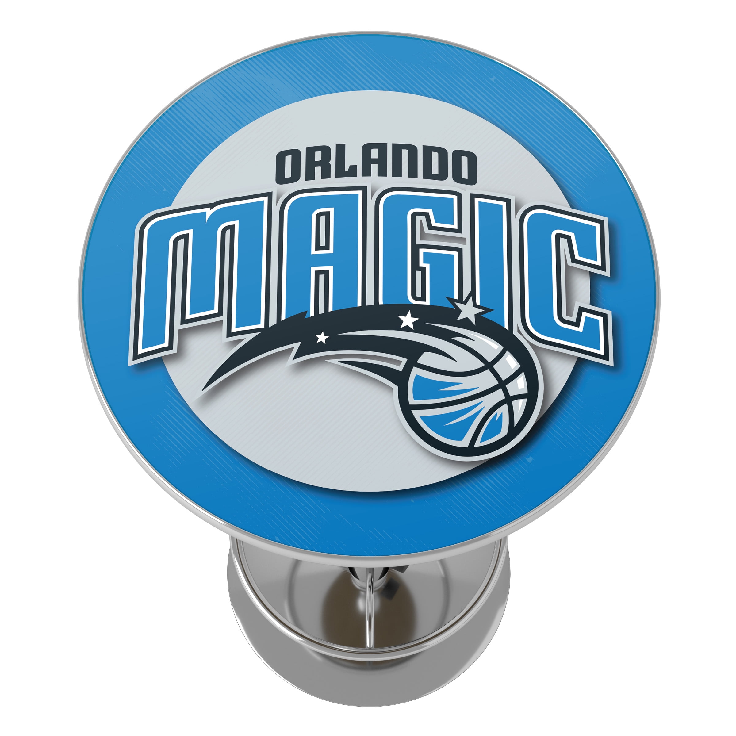 Orlando Magic Logo Bar Table with Adjustable Footrest and Acrylic Top