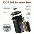 thumbnail image 4 of Aovky Coffee Canister, Airtight 22OZ Stainless Steel Coffee Container with Date Tracker & Measuring Scoop, Kitchen Food Storage Jar for for Coffee Beans, Grounds, Tea, Sugar, Cereal, Black, 4 of 8