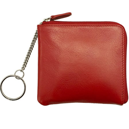 CTM® Women&#39;s Leather Mini Zip-Around Wallet with Key Ring - www.semadata.org