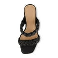 thumbnail image 4 of Dunes + CUSHIONAIRE Technology Women's Iris braided Heel Sandal +Memory Foam and Wide Widths Available, Black 12, 4 of 5