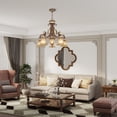 thumbnail image 4 of Livex Lighting Villa Verona Chandelier in Verona Bronze with Aged Gold Leaf, 4 of 15