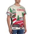 thumbnail image 2 of Bixox Men's Merry Christmas 1 Printed Short Sleeve Skinny Athletic T-Shirt, 2 of 6