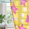 thumbnail image 4 of Yayeee Window Curtains Light Filtering 63"x52" Grommet Panel Pair Home Living Room Decor, Large Pink Stars, 4 of 7