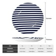 thumbnail image 2 of Wukai Navy Blue And White Stripes Print Decorative Plate for Display,Bone China Decorative Plate, Ceramic Dinner Plate with Stand, Vertical Ceramic Plate-7in, 2 of 6