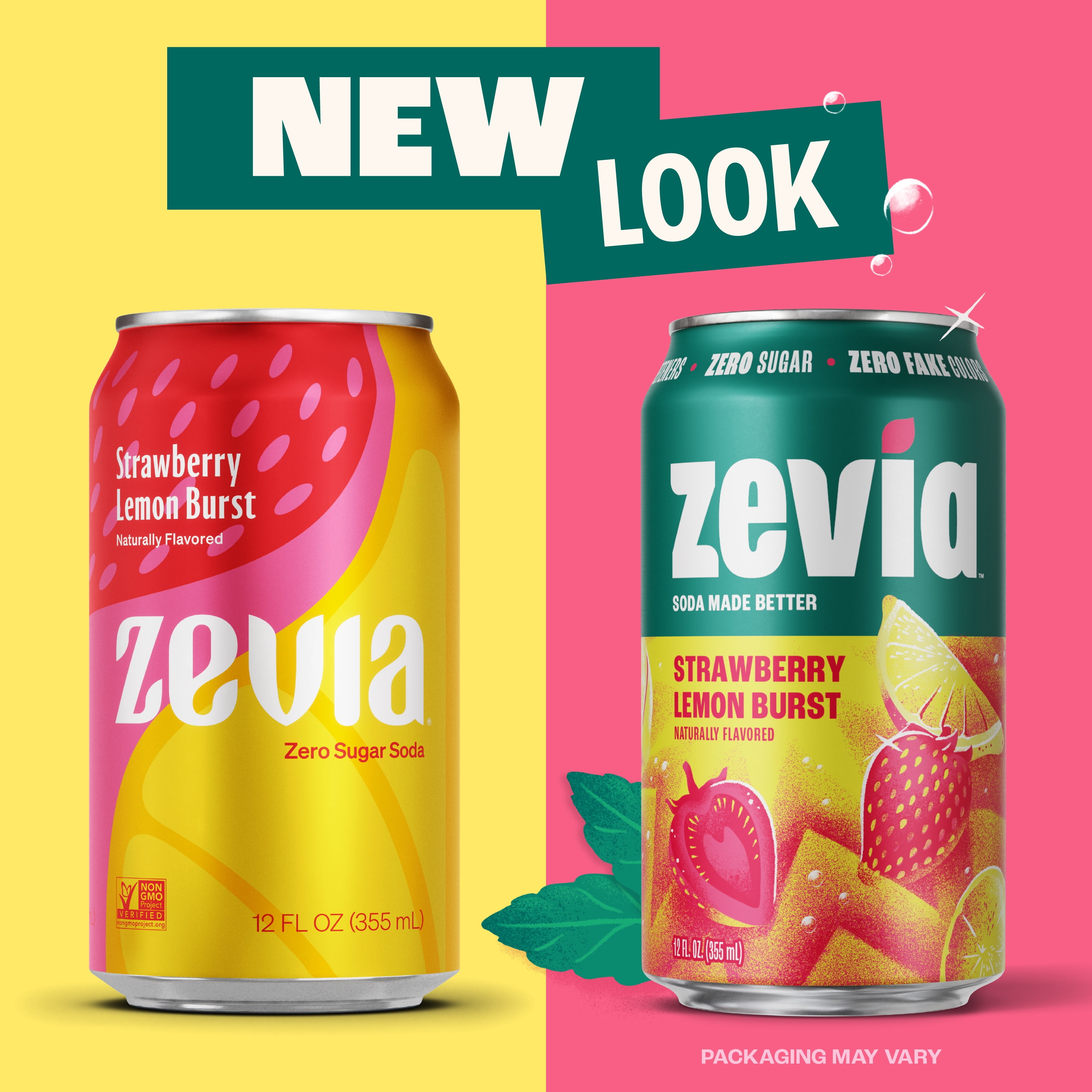 Zevia Zero Sugar, Caffeine-Free Fruity Variety Soda, 12 fl oz, 8