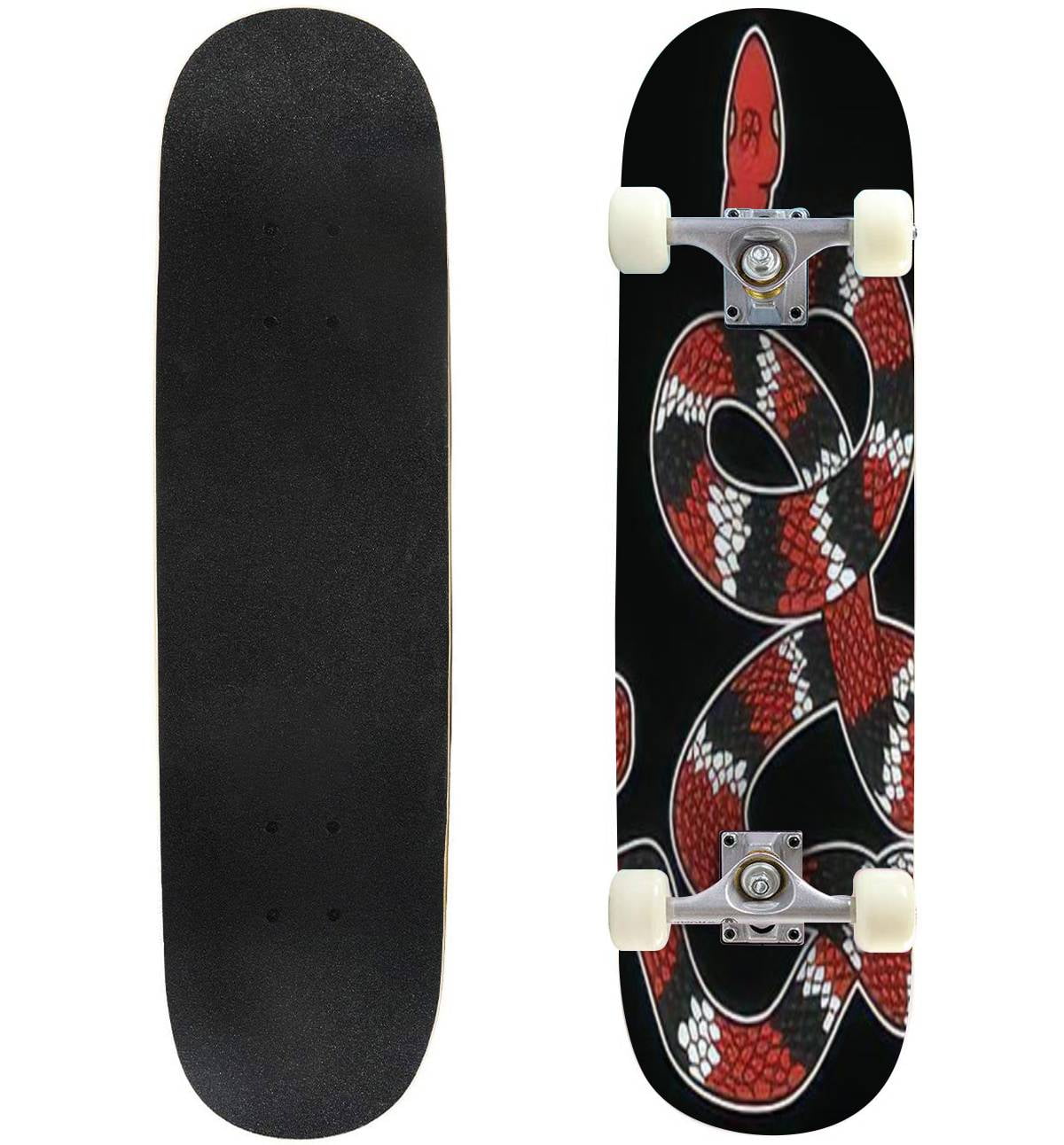 japanese style skull snake in the roses Outdoor Skateboard Longboards 31"x8" Pro Complete Skate Board Cruiser - Walmart.com