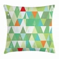 thumbnail image 1 of Geometric Forest Throw Pillow Cushion Cover, Colorful Triangles and Rhombuses with Tree Motifs Simplistic Nature Design, Decorative Square Accent Pillow Case, 18 X 18 Inches, Multicolor, by Ambesonne, 1 of 2