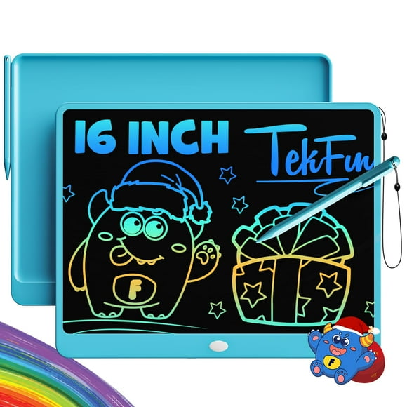 Tableta de escritura LCD TEKFUN Doodle Board de 16 pulgadas, azul