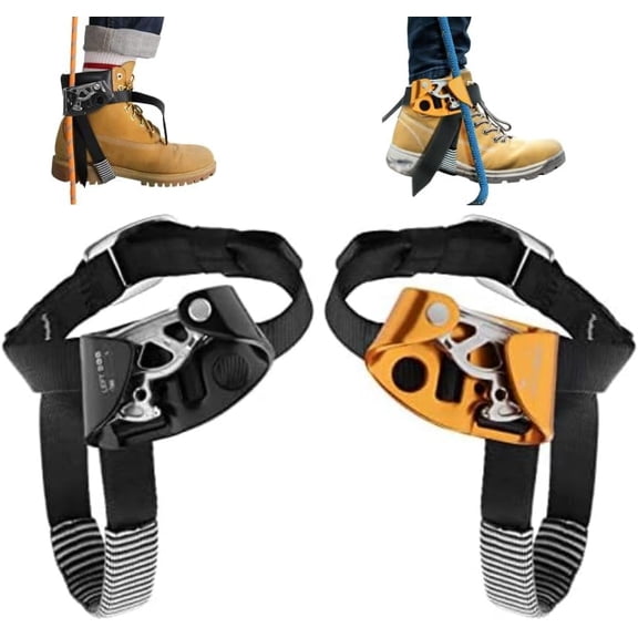 ABPETE Left   Right Foot Ascender Set, for 8-13mm Rope, Quick Step Climbing Caving Mountaineering Tree Arborist Equipment