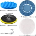 thumbnail image 4 of POLIWELL 13Pcs 7 inch Auto Body Repair Waxing Buffing Polishing Pads Kit Car Foam Sponge Pads Wool Bonnet Pads, 4 of 6