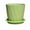 #0797-Green, variant on Cheapark Round Plastic Planter Striped Flower Pot breathable root control pot for green plant windowsill shelf balcony home interior stylish decorative container Gift