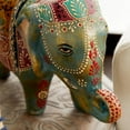thumbnail image 5 of 10", 6"H Green Ceramic Handmade Elephant Sculpture, by DecMode (2 Count), 5 of 12