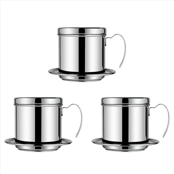 3X Filtro de Café Vietnamita MáQuina de Prensa de Café PortáTil Colador de Infusor Phin Reutilizable Cafetera Cafetera Manual por