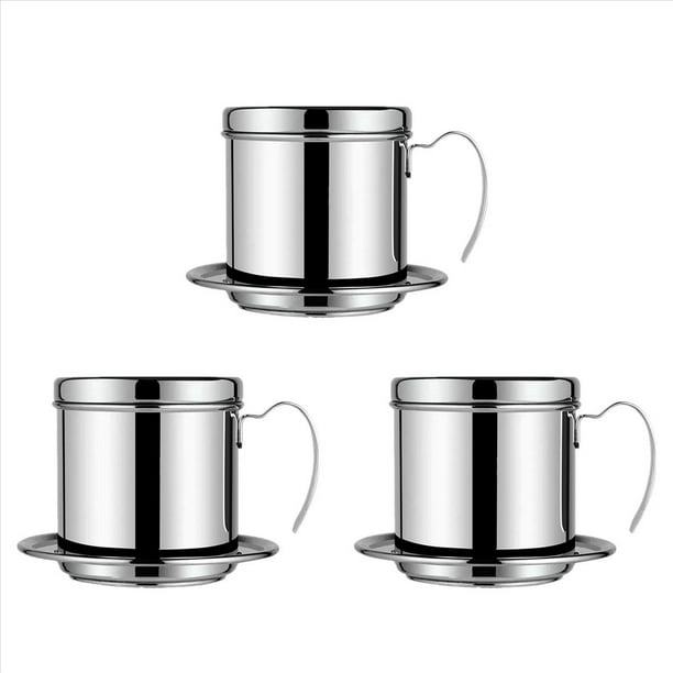 3X Filtro de Café Vietnamita MáQuina de Prensa de Café PortáTil Colador de Infusor Phin Reutilizable Cafetera Cafetera Manual por