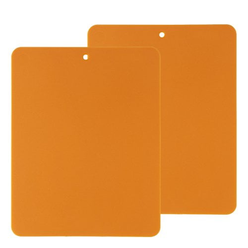 Linden Sweden Flexible Cutting Board 2-Pack - Lays Flat for Secure Work Surface - Extra-Thick for Durability - BPA-Free and Food-Safe (Orange)