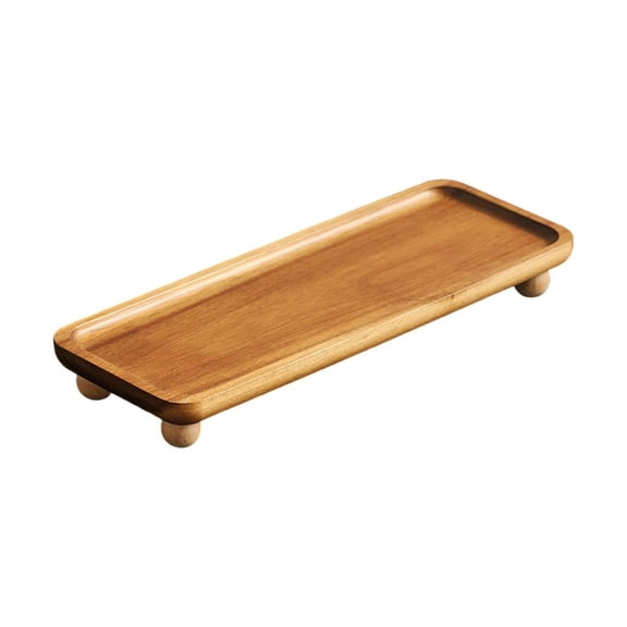 YIEMEEN Entrance Storage Tray, Display Pedestal Wood Tray For Kitchen Counter Bathroom Sink Decoration Multiple Purpose