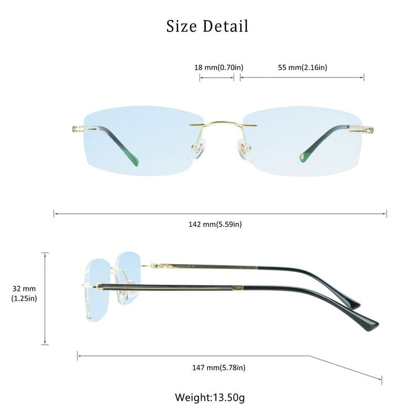 LifeArt Pure Titanium Frame Glasses/Blue Light Blocking Reading Glasses, Reduce Eyestrain, Stylish for Men and Women(Gold,+4.00 Magnification)