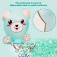 thumbnail image 3 of Ensemble de Panier de Basket et Panneau de Dessin Animé pour Enfants 2 Pcs, Support Ajustable Jouets de Basket-Ball d'Intérieur (Ours + Singe), 3 of 5