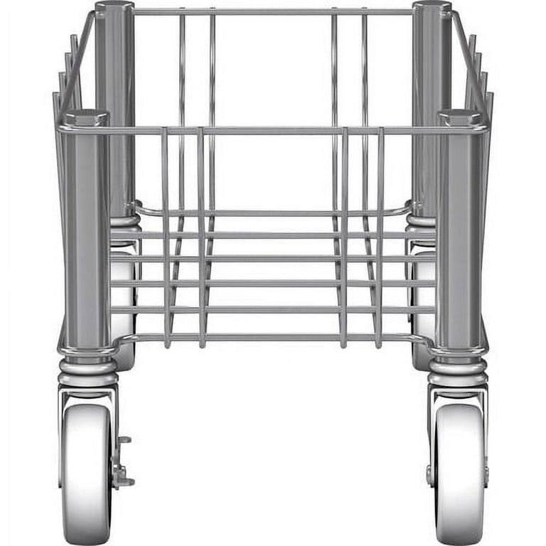 Rubbermaid Commercial 1968468 Slim Jim Stainless Steel Single Dolly for Slim Jim Containers - 100 lb Capacity - 3 Rubbermaid Commercial 1968468 Slim Jim Stainless Steel Single Dolly for Slim Jim Containers - 100 lb Capacity - 3