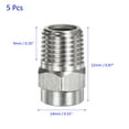 thumbnail image 5 of Uxcell 5 Pack Surface Clean Tips - 40 Degree 1/4" NPT Male Pressure Washer Nozzles, Stainless Steel with Sealing Tape ( 1.514mm Orifice ), 5 of 7