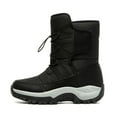 thumbnail image 3 of Earlde Men Women Snow Boots Comfortable Faux Fur Full Lined Black, 3 of 7