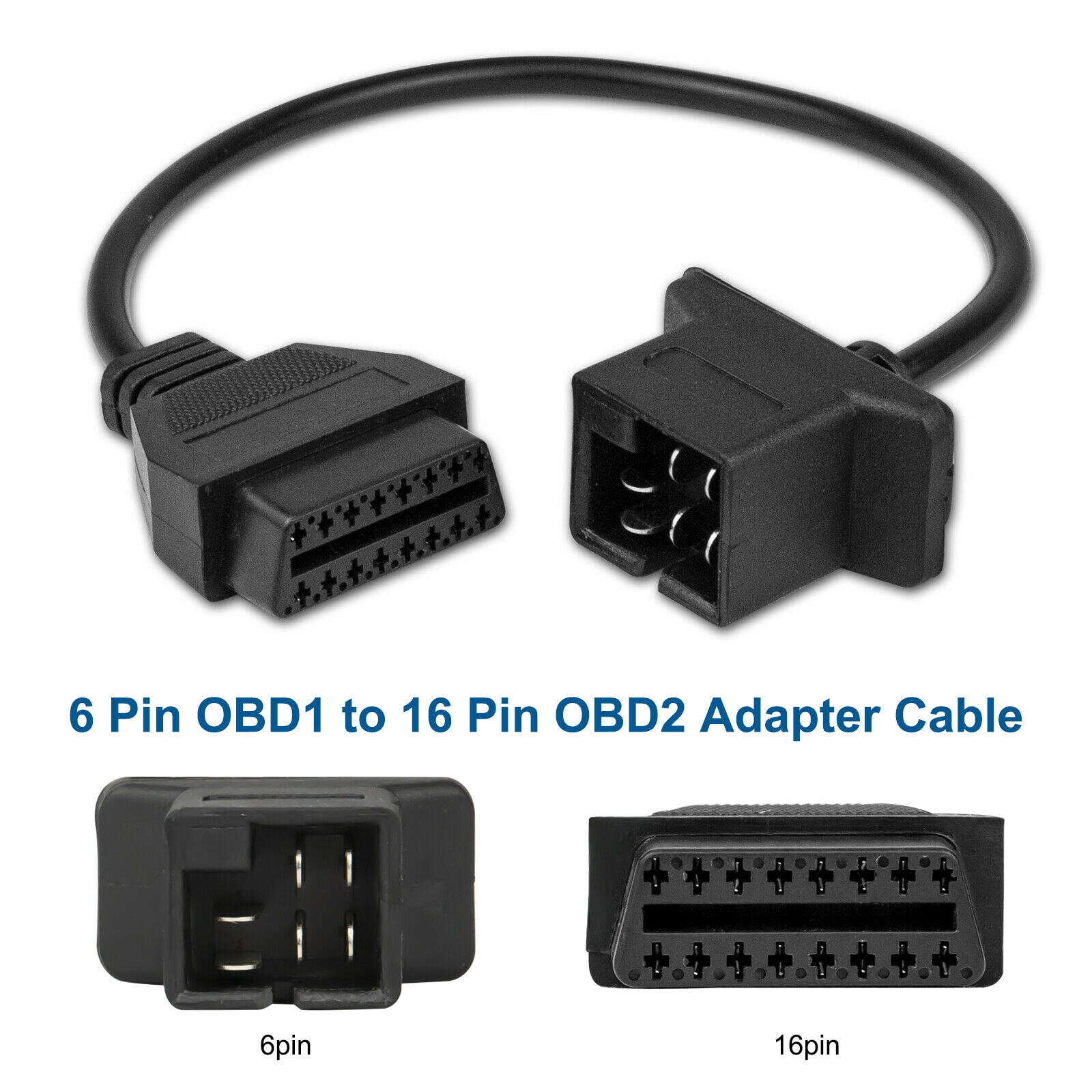 YOMTOVM Compatible with Chrysler 6 Pin OBD1 to OBD2 Diagnostic Tool Adapter Cable Scan Code Reader
