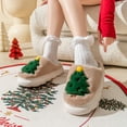 thumbnail image 2 of Christmas Slippers House Shoes for Women Fluffy Soft Cozy Bedroom Cartoon Plush Cute Slippers for Indoor Outdoor Use, 2 of 7