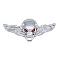 thumbnail image 1 of HLONK 3D Skeleton Skull Wing Emblems Metal Badge Car Badge Sticker Car Grill Body Trunk Badge Sticker Decal, 1 of 7