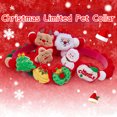 thumbnail image 4 of Colorful cat and dog scarf decoration plush fabric bell Christmas tree hat - festive carnival with pet ball collar XL (45-55cm), 4 of 5