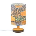 thumbnail image 2 of Small Table Lamp LED Bedside Nightstand Lamps with Fabric Shade Decor Desk Lamp for Living Room Bedroom Office Blue Yellow Rose, 2 of 7