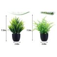 thumbnail image 2 of 2Pcs/3Pcs/4Pcs Fake Plants Potted Small Artificial Plants Indoor Faux Plants in White Pot Greenery for Home Office Bedroom Desk Bathroom Shelf Farmhouse Decoration, 2 of 7