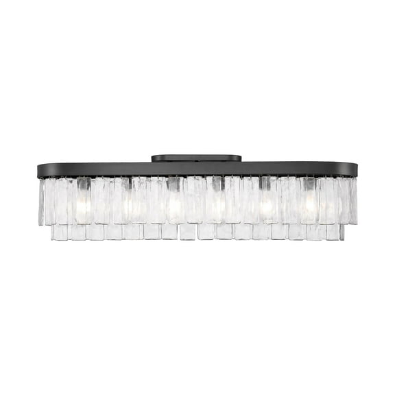 Golden Lighting Ciara 6-light Flush Mount in Matte Black