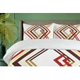 thumbnail image 4 of Ambesonne Modern Duvet Cover Set, Diamond Like Border Line, 2-Calking, Caramel Brown, 4 of 7
