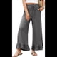 thumbnail image 1 of Pantalones Palazzo de Pierna para Mujer, Cintura Alta, Elásticos, con Cordón y Bolsillos, Color Gris, Talla L, 1 of 8