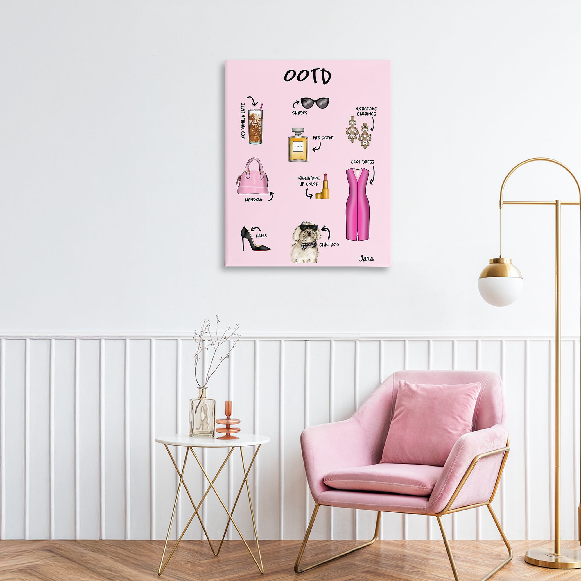 Stupell Industries Feminine Glam Outfit of the Day Canvas Wall Art, design by Tara Boone