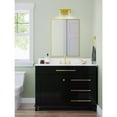 thumbnail image 2 of Vertex Collection Two-Light Brushed Gold Clear Glass Contemporary Bath Light, 2 of 13