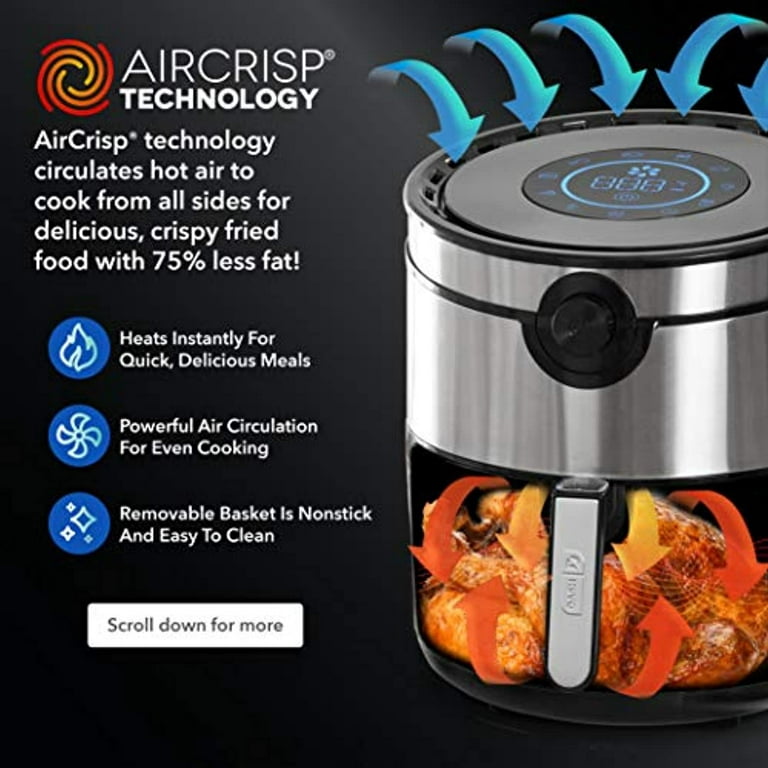 Dash AirCrisp Pro Electric Air Fryer + Oven Cooker with Temperature Control