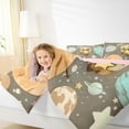 thumbnail image 4 of Castle Fairy Cute Animal Sloth Bedding Comforter Set 2pcs for Preppy Child,Galaxy Planet Twin Comforter Sets Microfiber,Starry Sky Breathable Bedding Set,Gradient Home Decor,Reversible, 4 of 8