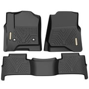 Ledkingdomus TPE Rubber Front and Rear for 2015-2020 Chevy Tahoe Floor Mats Set,All-Weather Protection
