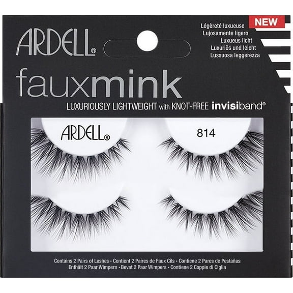 Ardell Faux Mink False Eyelashes, 814, 2 Pairs