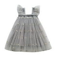 thumbnail image 1 of Robe Princesse Brodée à Manches Volantées pour Tout-Petites Filles, Robe de Danse, Fête, Floral, Vêtements, 1 of 4