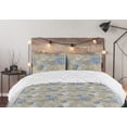 thumbnail image 5 of Ambesonne Abstract Modern Art Down Alternative Quilt Comforter, Swirly Autumnal, King, Avocado Green Cobalt Blue, 5 of 5