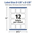 thumbnail image 6 of Avery Glossy Clear Square Labels, 2-1/8" x 2-1/8", 1,200 Labels, 6 of 9