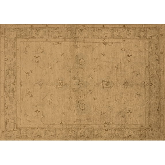 Ahgly Company Indoor Rectangle Oriental Brown Industrial Area Rugs, 5' x 8'