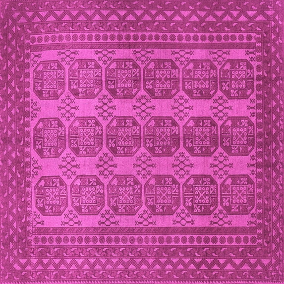 Ahgly Company Indoor Square Persian Pink Traditional Area Rugs, 5' Square