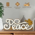 thumbnail image 4 of Decozen Home Decor Handmade Wooden Sculpture in PEACE Sign Letters, Acacia Wood – Valentines Day Gifts for Her and Him, 4 of 8